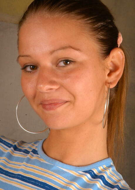 Sexy youthful Martina exhibits big boobs and vagina 